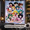 Personalized Wall Tapestry,Sailor Moon Custom Printed Name, Fabric Wall Art For Indoor Room Backdrop