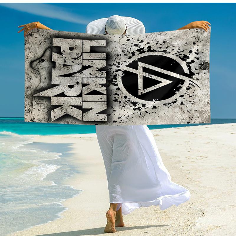 1pc Linkin Park1 Beach Towel, Comfortable and Thick, and Swimming/Bath/Picnic/Camping Towel, Suitable for Seaside Beaches
