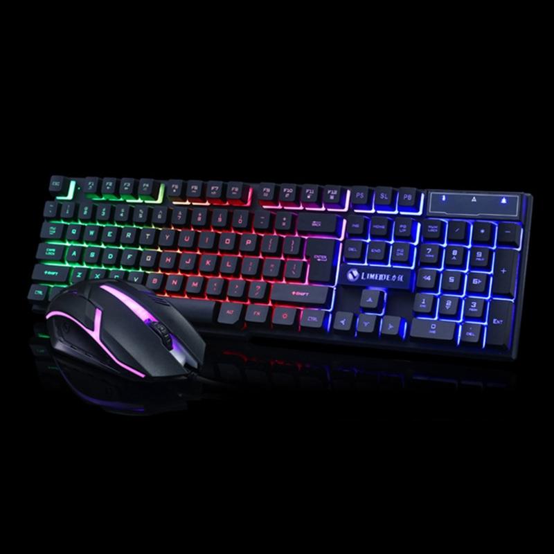 Computer Replacement Accessories GTX300 USB Wired 104 Keys RGB Backlight Gaming Mouse Keyboard Combos Set Gifts for kids