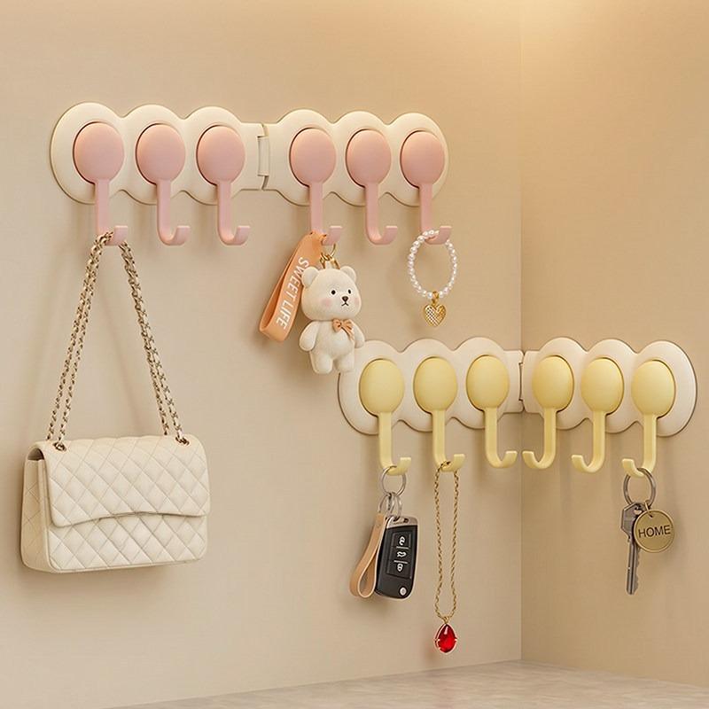 Corner Row Hook, Rotatable Toilet, Bathroom, Kitchen, Entrance Wall, Corner Adhesive Hook, Non Perforated Clothes Hanging Hook