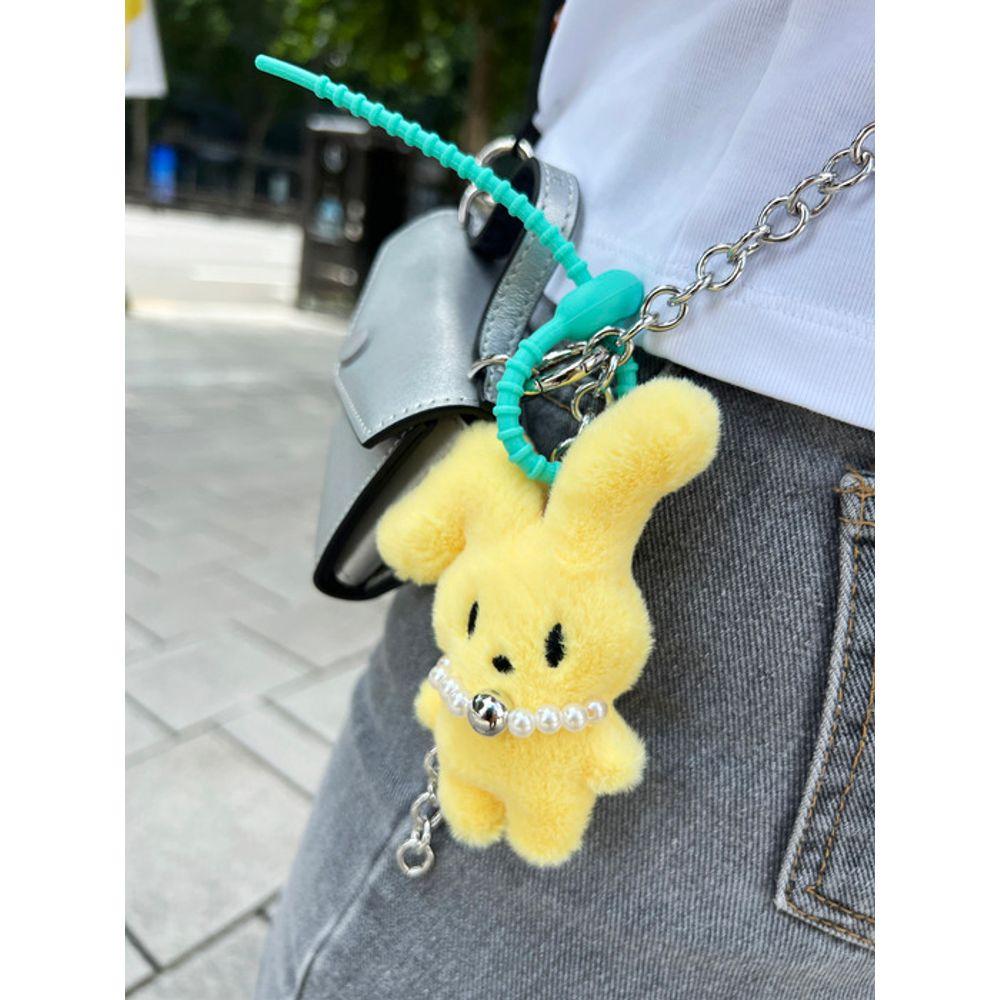 THEHEE Pearl Rabbit Doll Bag Charm Key Ring