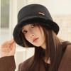 Autumn and Winter Wool Pot Hat for Women, Thickened Warm Fisherman Hat, Face-enhancing Small Bucket Hat, Plush Cold-resistant Ear Protection, Vers