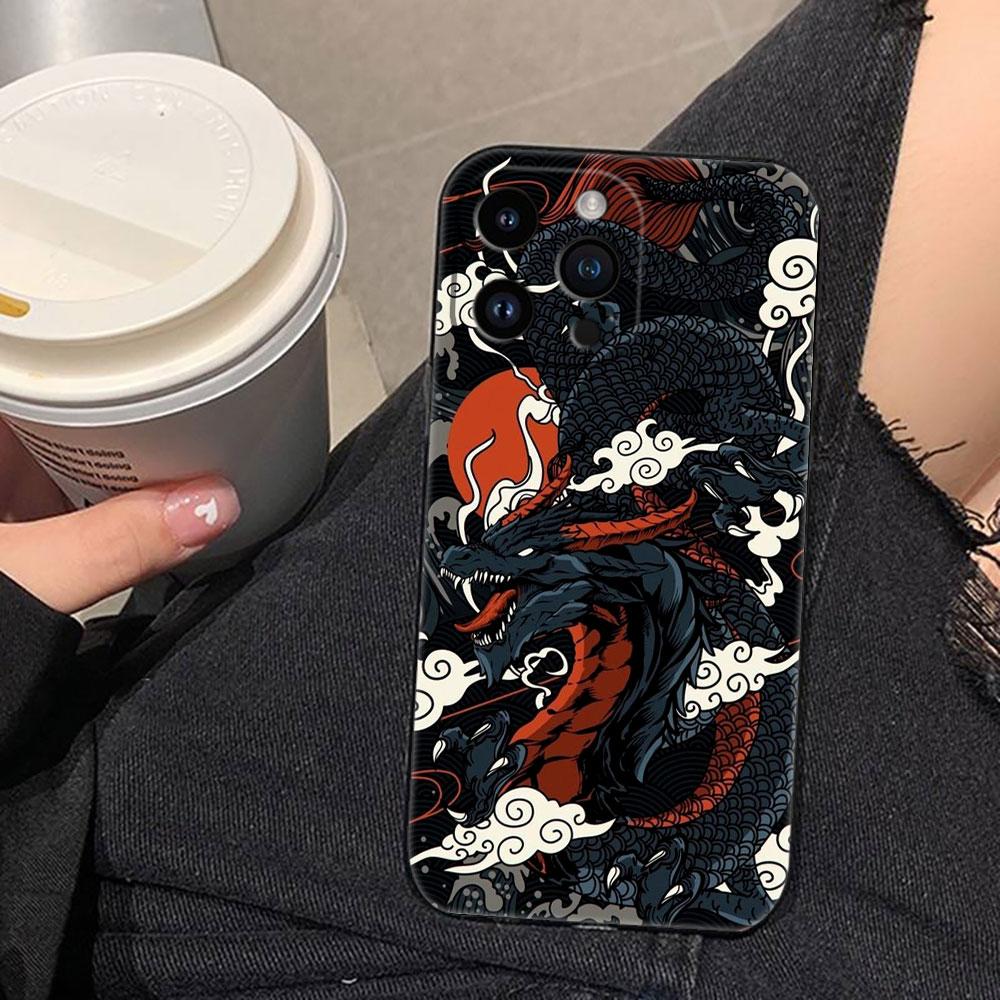 Mythical Dragon Tiger Cover Phone Case For iphone Apple 17 AIR 16E 16 15 14 13 12 11 Pro XR Max 8 7 Plus TPU Case Funda Shell