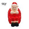 Vinyl Desktop Nightlight Christmas Night Light, Santa Snowman Elk Bell Figurine Lamp, Glowing Holiday Home Decor Gifts LED Tabletop Decor, Festive