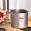 450/550/650ml/750ml Portable Outdoor Water Cup Ultralight Large-capacity Single-layer Pure Titanium Camping Mug