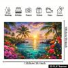 1pc 2D flat beach sunset party backdrop with a stunning sunset sky made of polyester lightweight and easy to store. (wsj)