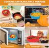 Silicone Air Fryers Oven Baking Tray Pizza Fried Chicken Airfryer Silicone Basket Reusable Airfryer Pan Liner Accessories