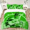 3pcs Green Lantern Ring Cover Set, Bedding Set, Soft Comfortable Duvet Cover, For Bedroom, Guest Room (1*Duvet Cover + 2*Pillowcases, Withou
