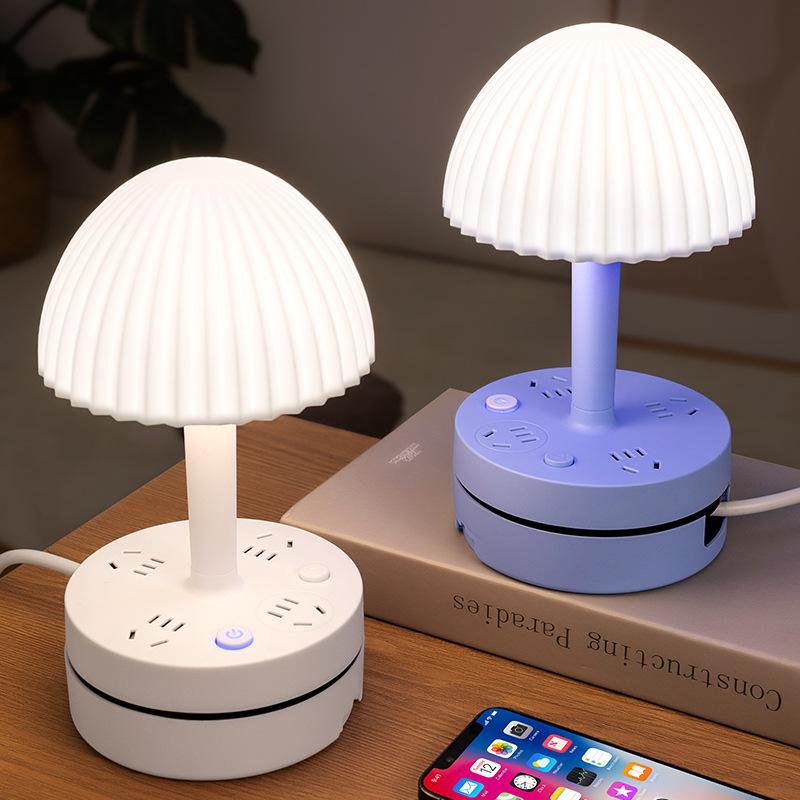 Luxury Glass LED Table Lamp - Eye Protection Night Light for Master Bedroom and Nursery.