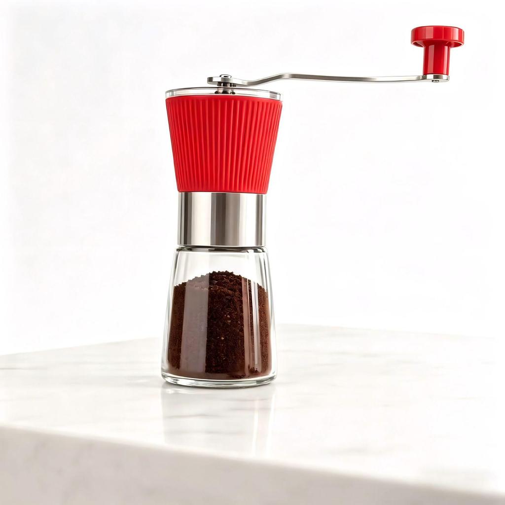 Macinacaffè a Manovella in Acciaio Inossidabile 304: Macinacaffè Multifunzione, Portatile, ad Alta Capacità per Uso Domestico.