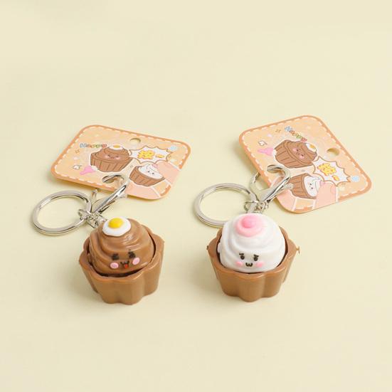 Cartoon-Kuchen-Klicker Schlüsselanhänger Spielzeug Stressabbau Dekompressionsknopf Fidget Schlüsselring Rucksack Aufhängung Dekoration Tasche Anhänger Geldbörse Anhänger