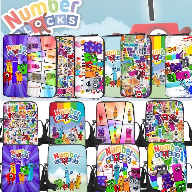 Sac à Dos Double Épaule et Bandoulière Numberblocks Avec Trousse Parfait Cadeau Pour Anniversaires