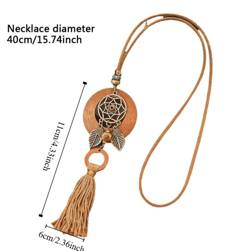 Damen Mode Türkis Muschel Anhänger Elegantes Stammes Halskette Brauner Anhänger Halsketten Schmuck