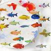 50PCS New Waterproof Fish Transparent Stickers Art DIY Laptop Decal Cartoon Living Room Scrapbook Skateboard Luggage