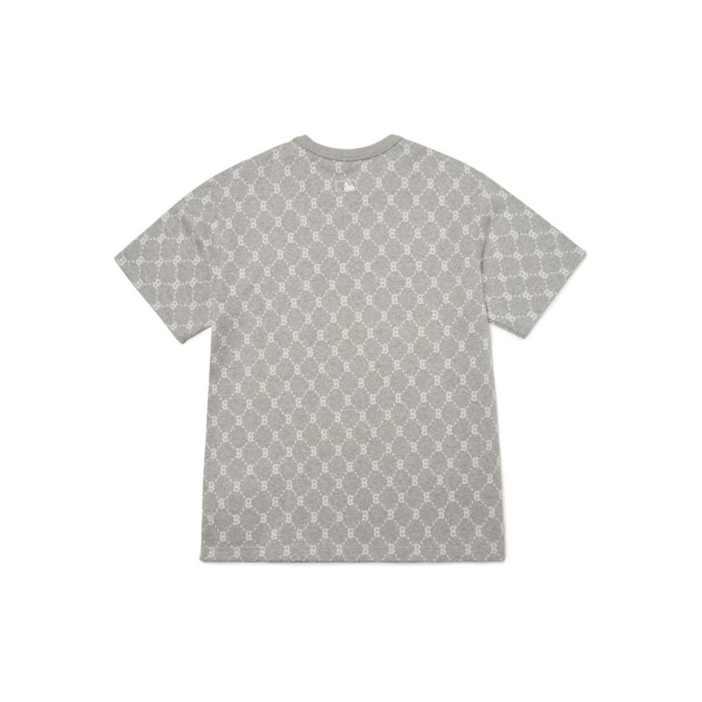MLB Basic Logo SS22 Printed American Vintage Loose Round Neck Short Sleeve T-Shirt Unisex T-Shirts Gray 3ATSM3023-43MGS