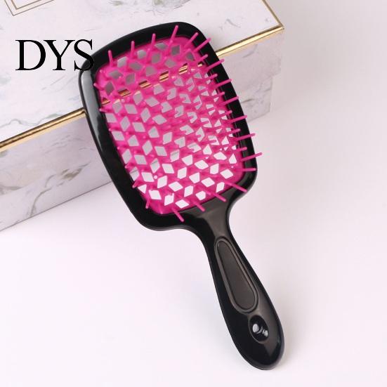 Ergonomic Grip Hair Brush Detangling Hollow Handle Scalp Massage Women Girls Wet Mesh Design Dry Long Curly Fluffy Styling Comb Hairdressing Tool And