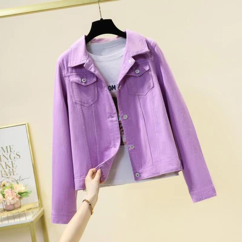 Women's Denim Jacket Plus Size Long Sleeve Jacket