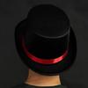 Chapeau tendance à bords plats avec ruban pour Halloween Chapeau haut de forme