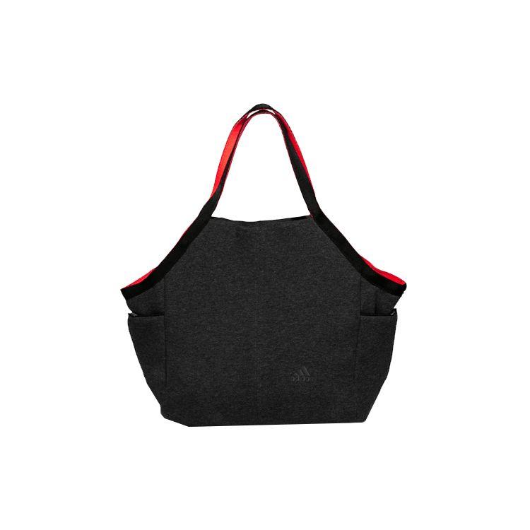 Adidas Sports Training Brand Logo Cotton Blend Patchwork Tote Bag Unisex Bags Black GC9063 Black