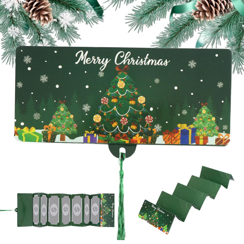 Christmas Money Holders Christmas Party Money Holder Foldable Festive Party Favor Cards With Tassle For Boys Girls Kids Mom Teen