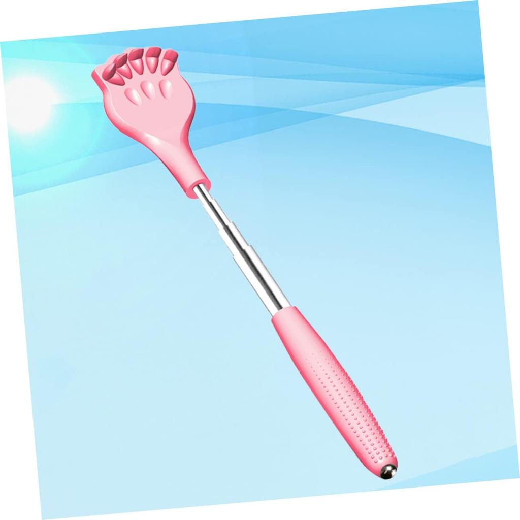 Telescoping Back Scratcher for Adults and Kids - Portable Itch Relief Tool with Comfortable Grip, Extendable Back Massager (Pink)
