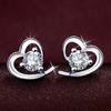 Mode Frauen Liebe Kristall Halskette Ohrring Set Wasser Tropfen Halskette Frauen Schmuck Set Halsketten Für Frauen Jahrestag Geschenk