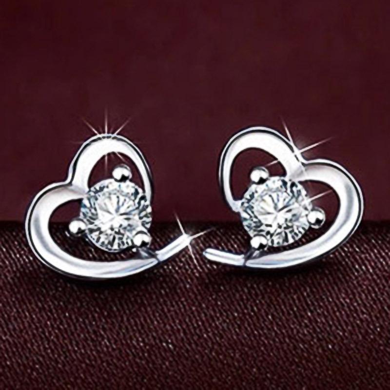 Mode Frauen Liebe Kristall Halskette Ohrring Set Wasser Tropfen Halskette Frauen Schmuck Set Halsketten Für Frauen Jahrestag Geschenk