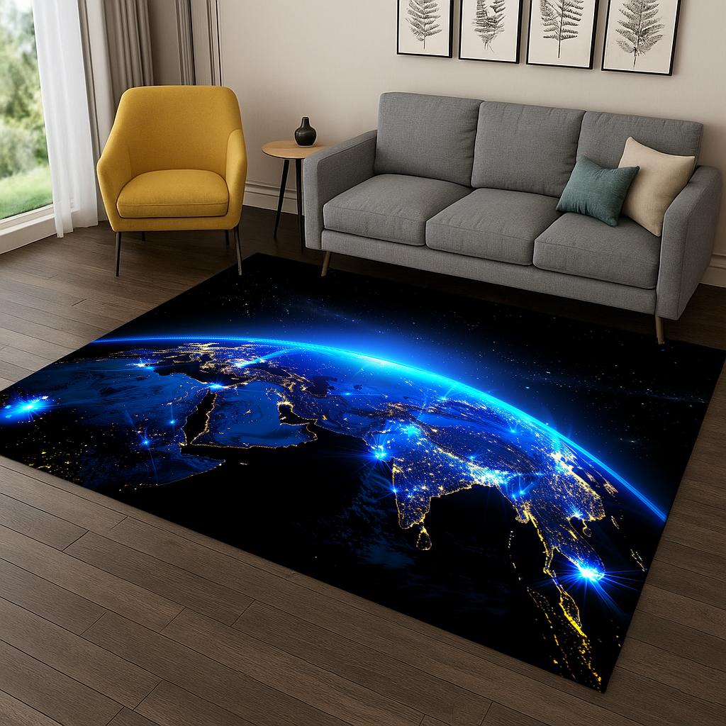 Via Lattea Pianeta Universo Galassia Spazio Tappeto per Soggiorno Divano Casa Camera da letto Zerbino Decorazione della cucina 40x60cm
