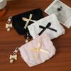 Cute Women Makeup Mini Bag Korean Lace Bow Portable Coin Purse Small Pouch Handbag Kawaii Female Cosmetic Storage Zipper Bag
