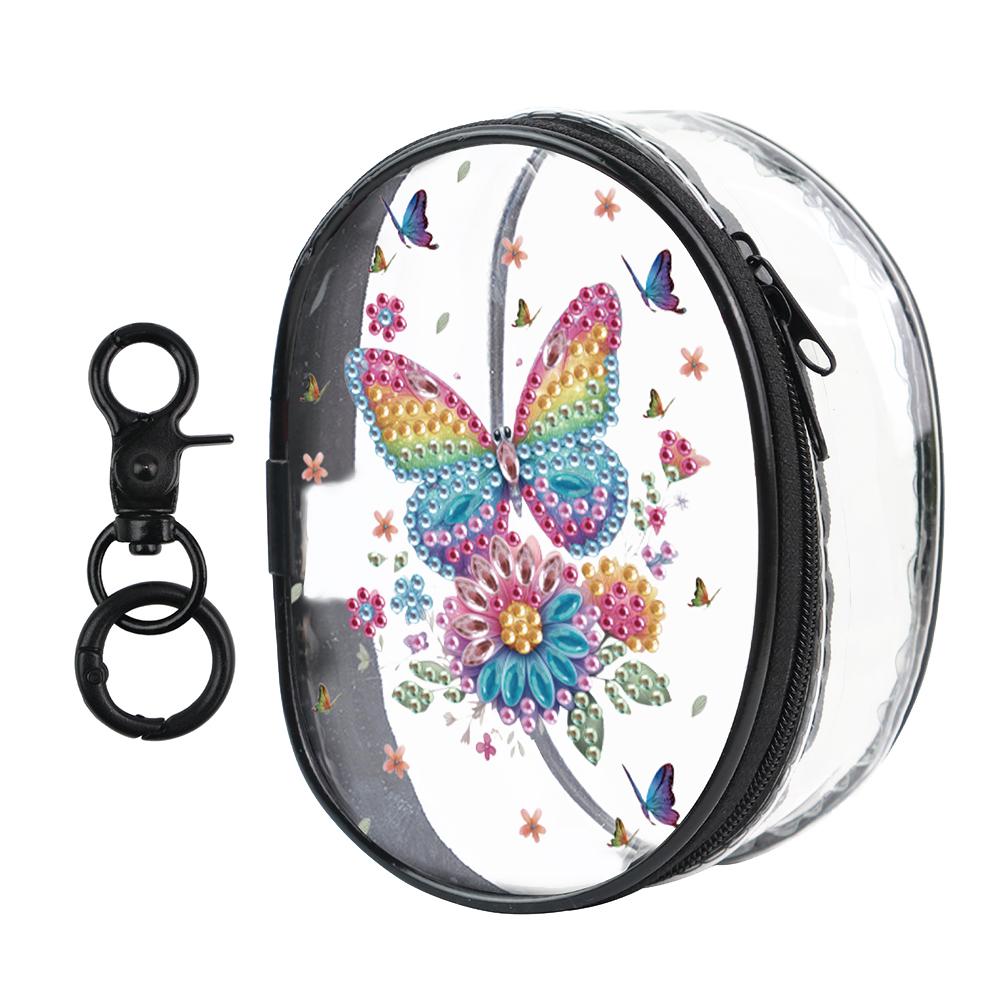 PVC Partial Special Shaped Colorful Pattern DIY Diamond Painting Wallet Purse 5D Transparent Diamond Handmade Wallet Daily Purse