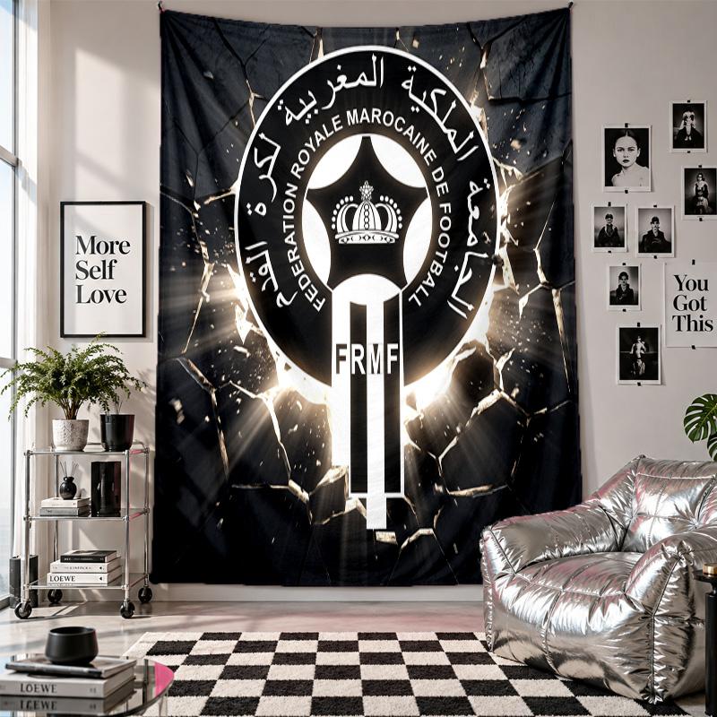 Morocco Football Wall Tapestry Home Decor Wall Hanging Cloth for Bedroom Living Room Background