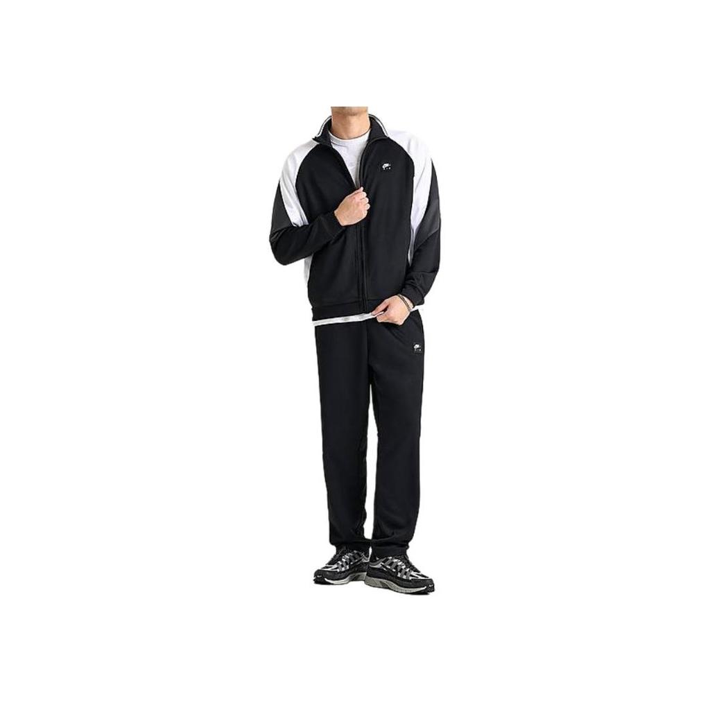 Nike Logo Color Block Loose Fit Long Sleeve Jacket Men Jackets Black HJ0632-010