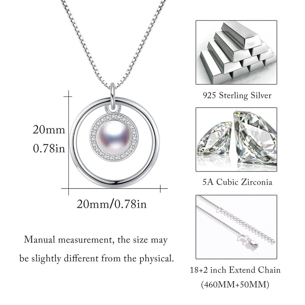 CUOKA MIRACLE I Love You Necklace, 100 Languages, 925 Sterling Silver, Projection Round Onyx Pendant, Memory Color Bone Necklace, Projection Gift for