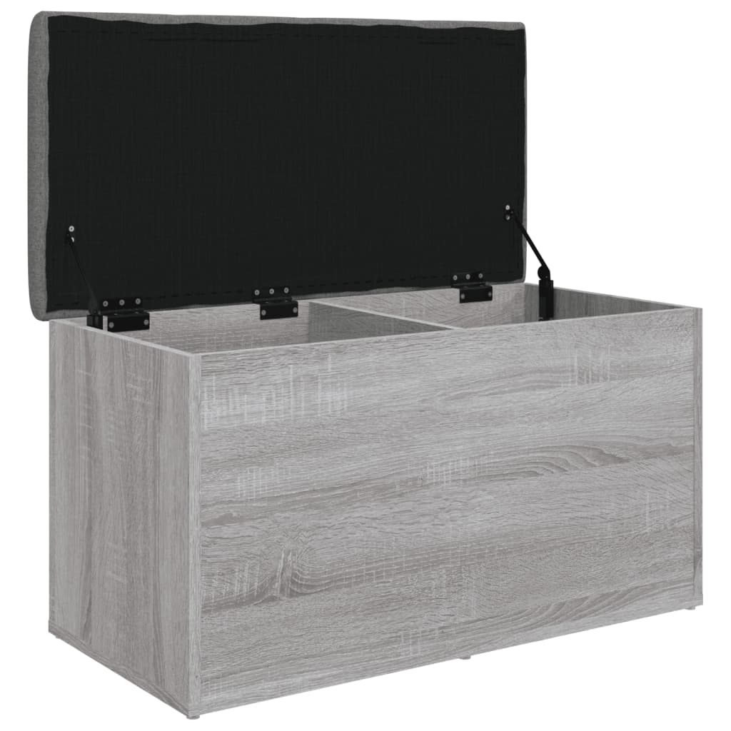 Storage Bench In Grey Sonoma 82 X 42 X 45 Cm Particleboard
