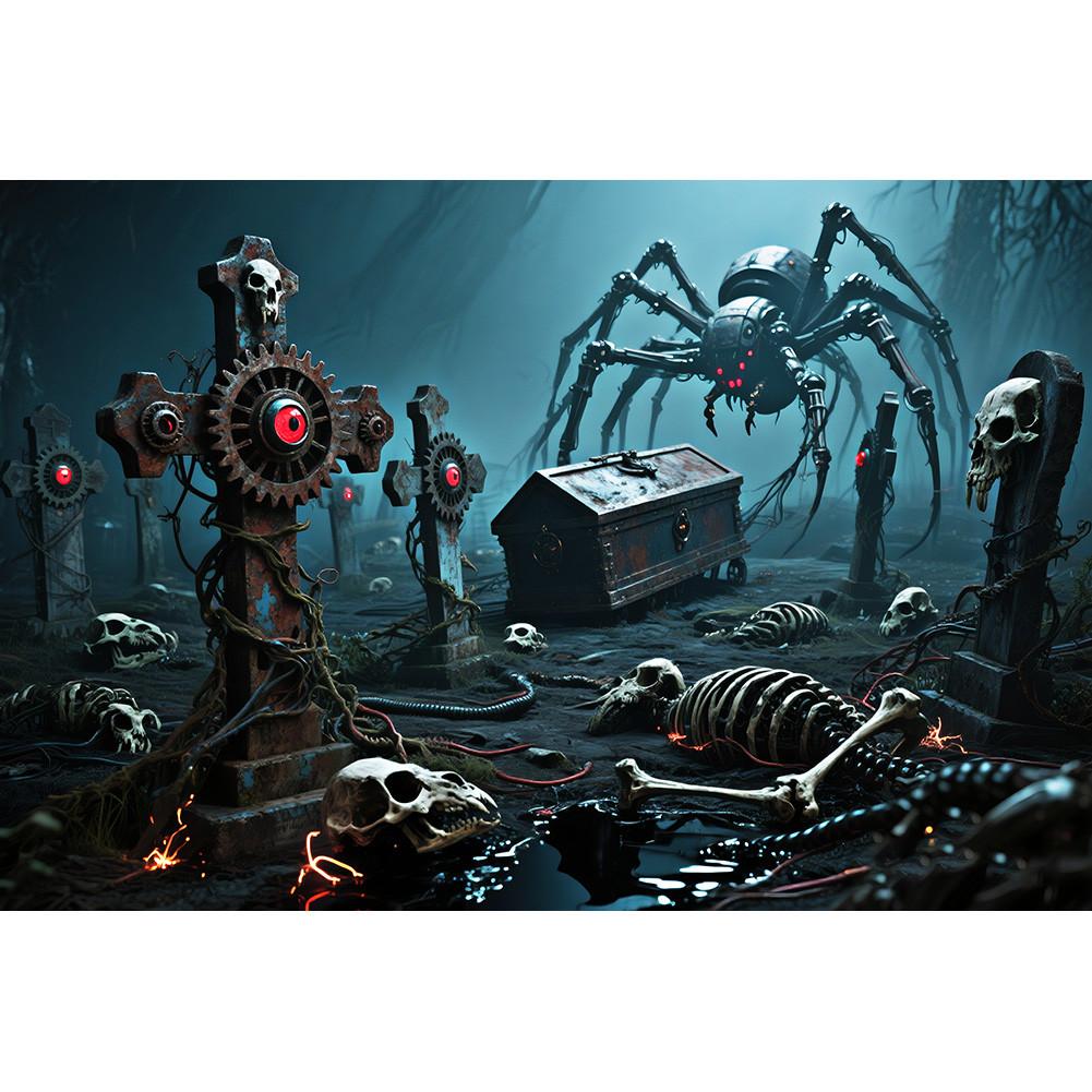 Horror Haunted House Tapestry Photography Background Halloween Vampire Scary Ghost Photo Studio Portrait Decor Backdrop