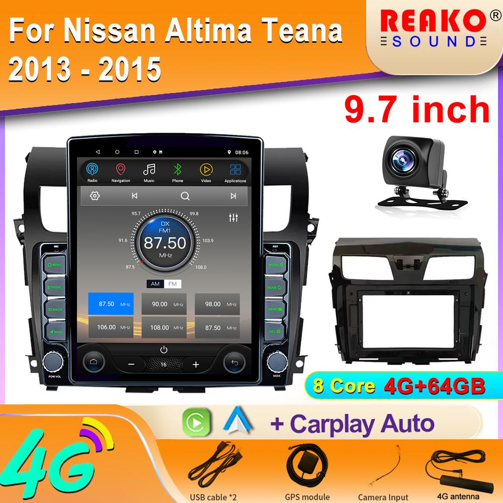 9.7" Vertical Style Tesla Screen Android Car Radio For Nissan Altima Teana 2013 2014 2015 Navigation GPS Multimedia Player