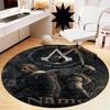 Custom Name Assassin's Creed Printed Round Rug Carpet Chair Rug Area Rug Entryway Doormats,for Office Chair Living Room Bedroom Kitchen Room.