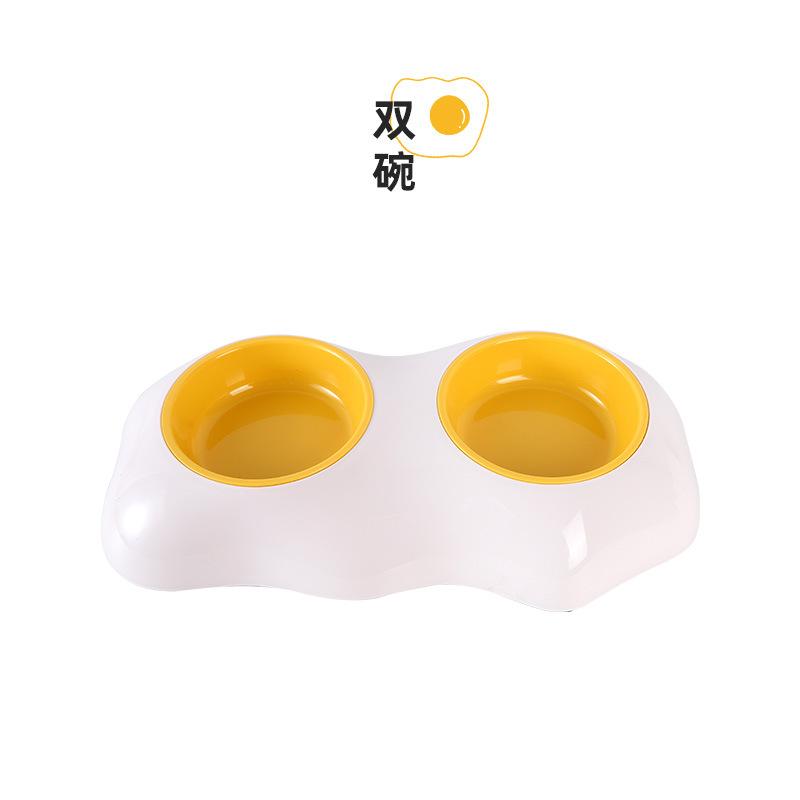 Pippi Tao's original pet egg yolk double bowl single bowl, anti-knock cat bowl dog bowl pet feeding basin pet bowl