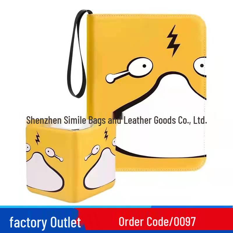 Pokémon Cartoon PU Game Card Collection Book with 4-Grid and 9-Grid Layouts