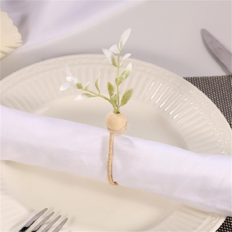 6Pcs Simple Napkin Holder Artificial Green Leaf Napkin Rings for Parties Dinner Wedding Banquets Table Decoration