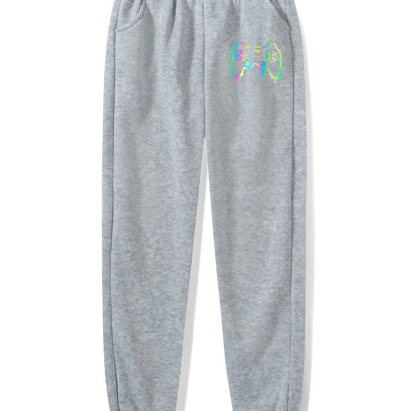 

[Cartoon Trousers] 3pcs Comfortable Cartoon Pattern Print Boy s Fashion Trousers | Sports Casual Sweatpants Underwear XS серый