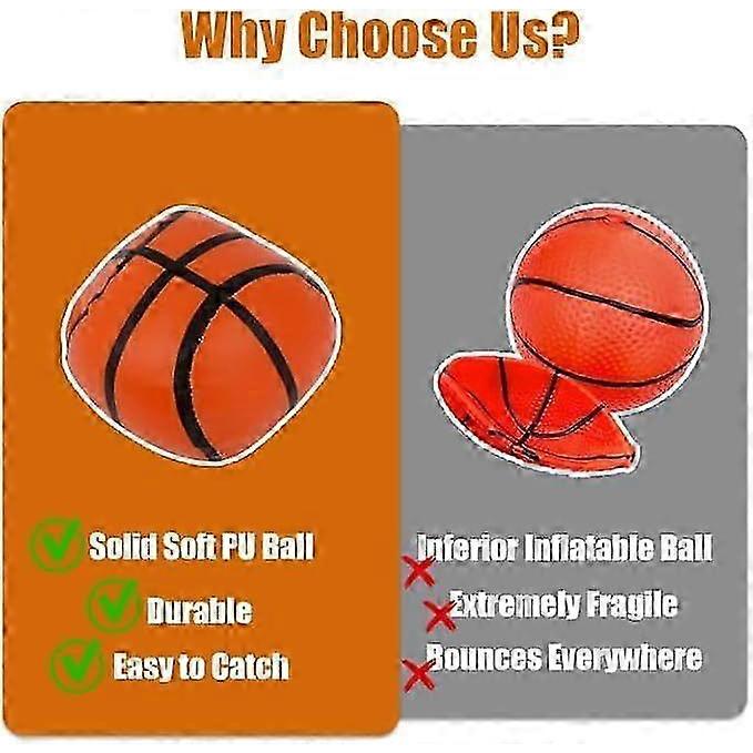 Ceiling Basketball Hoop, Hanging Indoor Basketball Hoop Ceiling Mounted, Mini Basketball Goal with Soft Ball for Bedroom, Stress-Relieving Game for Ad
