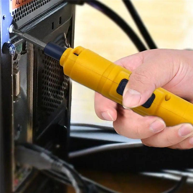 ABWR-Electric Screwdriver Cordless Stick Screwdriver Battery Operated 3.6V Screwdriver Rechargeable Screwdriver Small