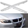 2-pieces Chrome Plated Left and Right Hood Trims Above Kidney Grille Replacement for E90 E91 3-Series 325i 330i 328i 2006 2007 2008