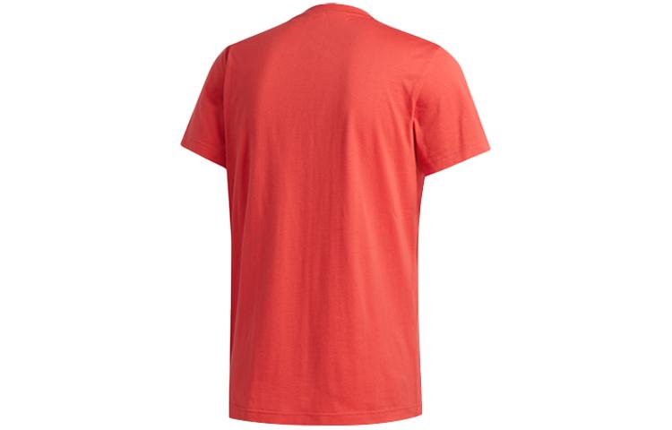 adidas T Shirts Men's Honor Red Crew Neck Moderate Straight Fit FT8836