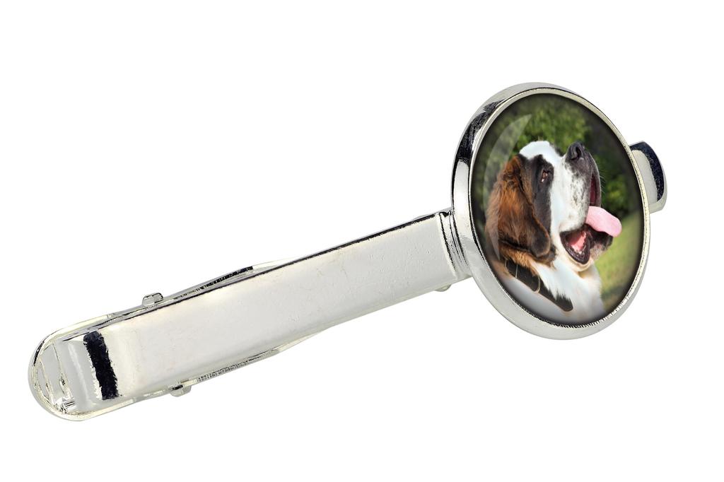 St. Bernard, Saint Bernard, Alpine Mastiff, Bernhardiner - cufflinks and tie with your photo, a suit decoration, men's jewelry from the Art-Dog brand.