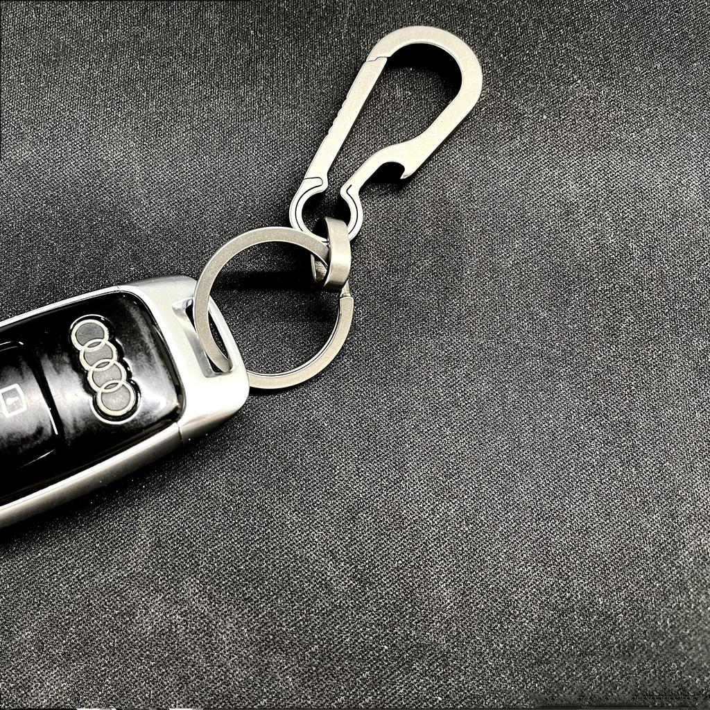 [UPF] Titanium Carabiner Keychain with Bottle Opener, Lightweight, Waterproof, Corrosion