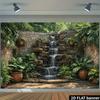 2D Outdoor Garden Stone Fountain Wall Hanging