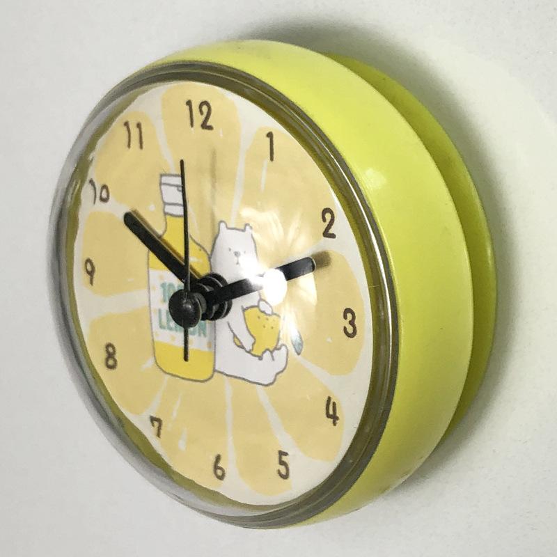 1Pc Mini Suction Cup Wall Clock Bathroom Anti-fog Waterproof Clock Kitchen Bathroom Clock Small Quartz Clock Desk Clock