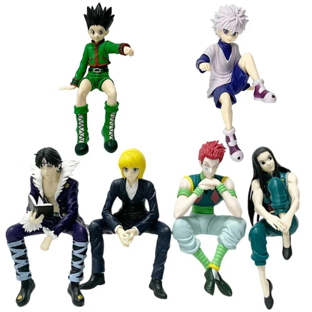 11.5-14cm Hunter×Hunter Anime Figure Kurapika Action Figure Chrollo Illumi Hisoka Figurine Collection Noodle Stopper Model Toys